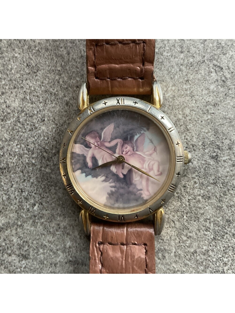 Divine Time By Relic Watch Women Angel Of Friendship Gold Tone 31mm Case A17